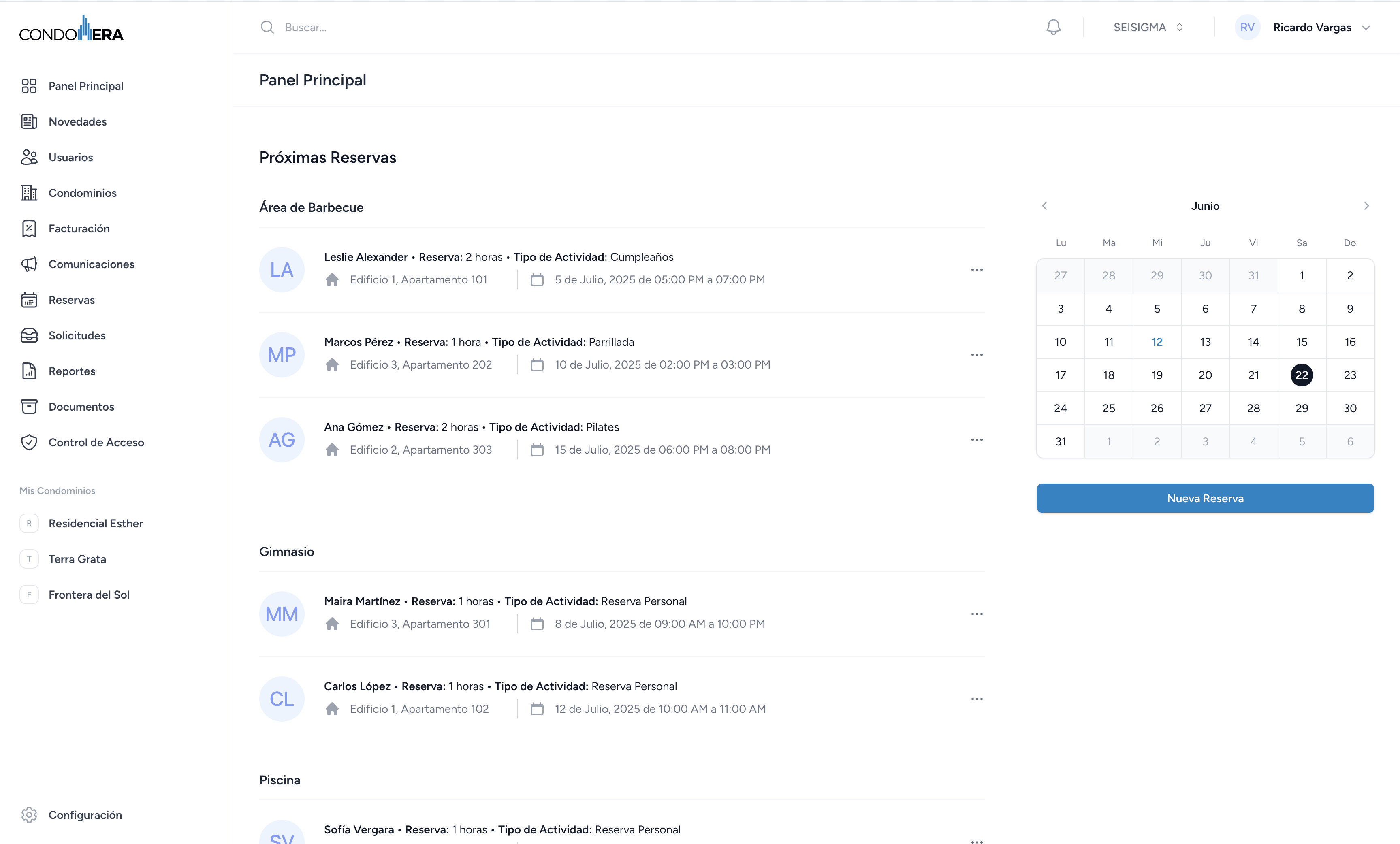 Captura de pantalla de la funcionalidad.